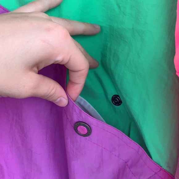80βs Womenβs Neon Jacket Multi Colored Workout Pink - Picture 9 of 10